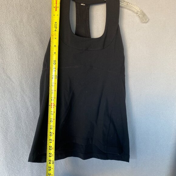 Lululemon Black Scoop Neck Racerback Tank Top | Built-In Bra Yoga Activewear - Picture 2 of 5